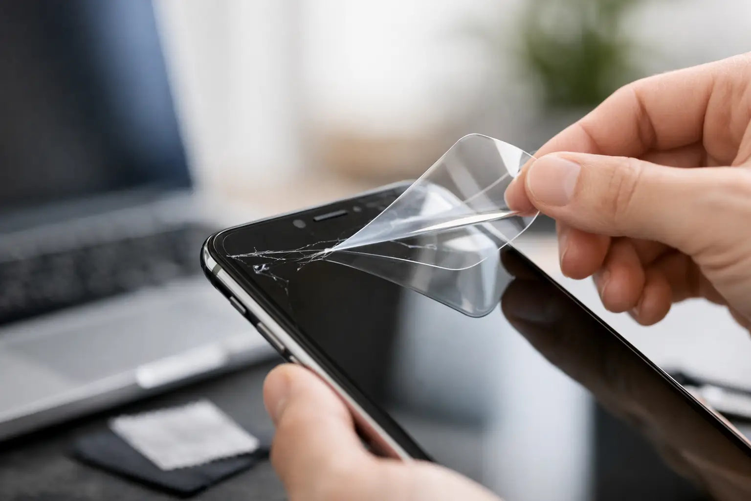 Waarom laat je screenprotector los?