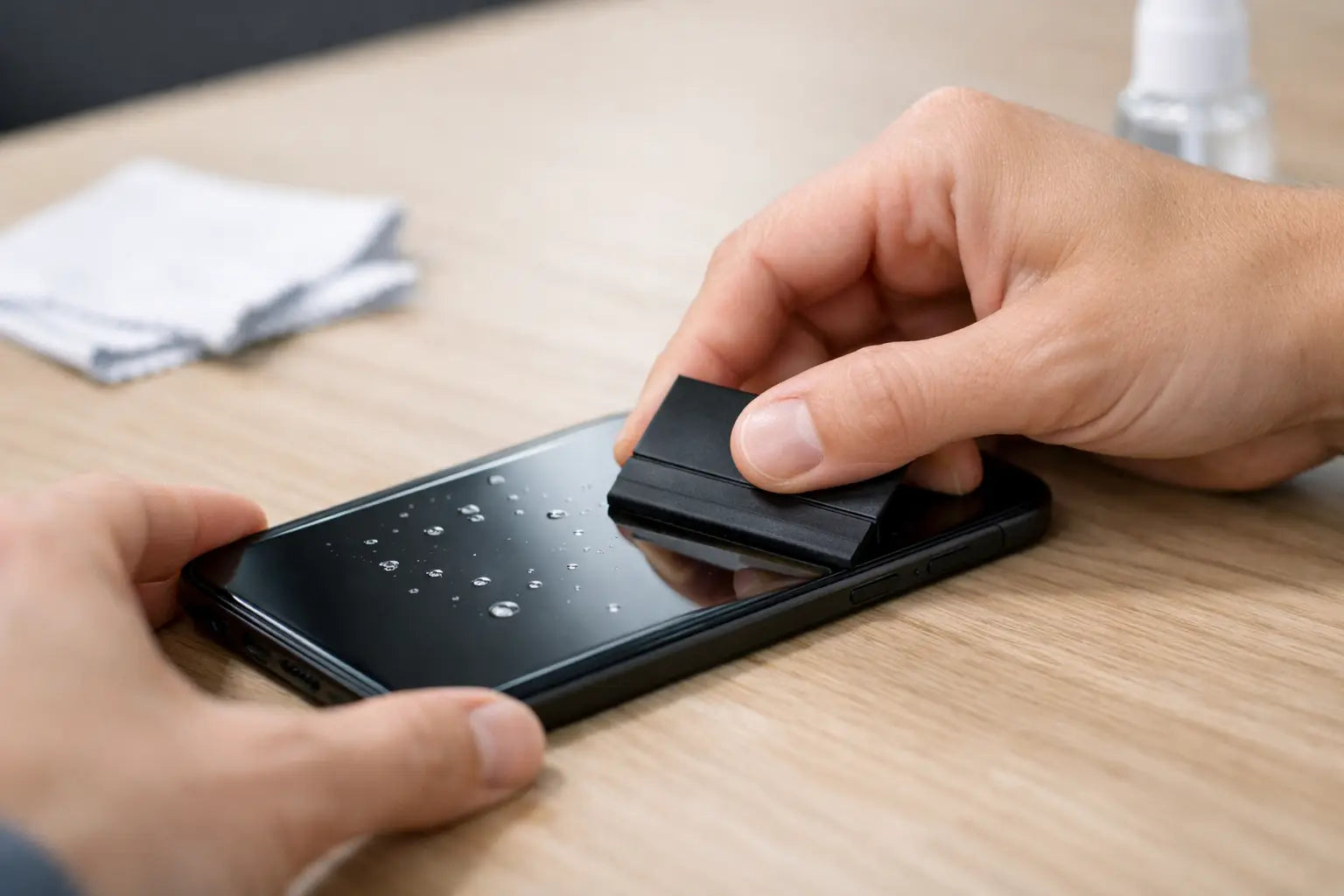 Screenprotector bubbels verwijderen stappenplan