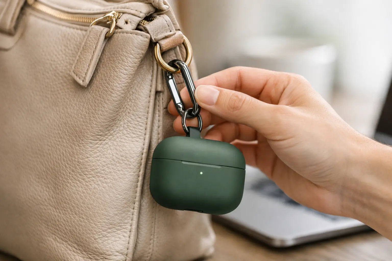 AirPods hoesje bevestigen aan tas