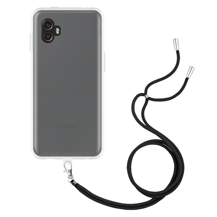 Lanyard Case - Samsung Galaxy Xcover 6 Pro - Soft TPU Protective Cover with Necklace - Clear