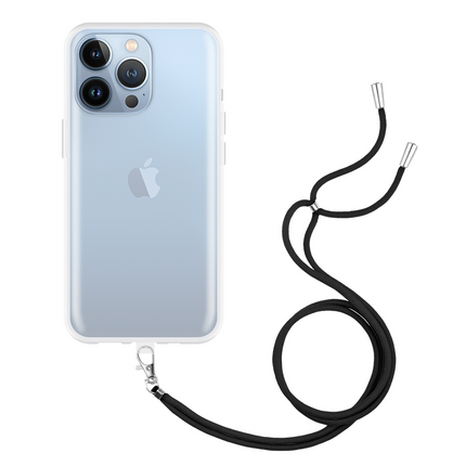 Lanyard Case - iPhone 14 Pro Max - Soft TPU Protective Cover with Necklace - Clear
