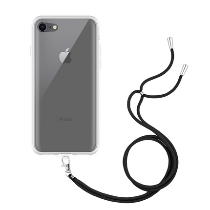 Lanyard Case - iPhone 7 - Soft TPU Protective Cover with Necklace - Clear