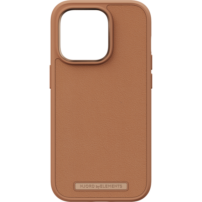 Njord Collections Case iPhone 14 Pro Max - Genuine Leather - Cognac