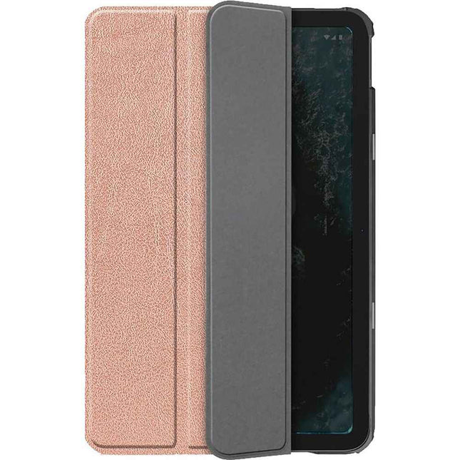 Nokia T20 - TriFold Smart Book Case - Rose Gold