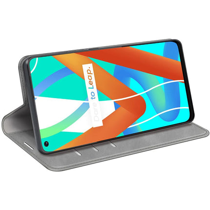 Realme 8 5G - Magnetic Wallet Case - Grey