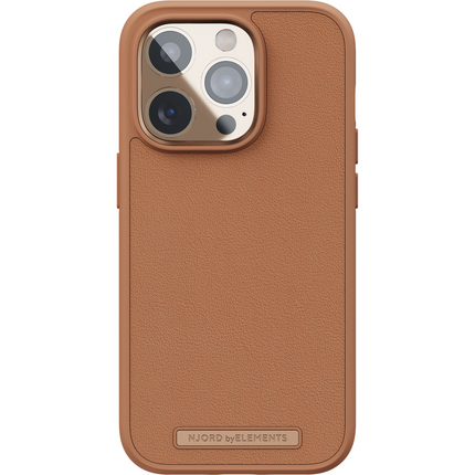 Njord Collections Case iPhone 14 Pro Max - Genuine Leather - Cognac