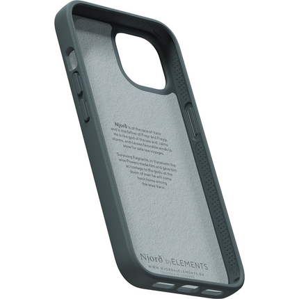 Njord Collections Case iPhone 14 Plus - Fabric Tonal - Dark Grey