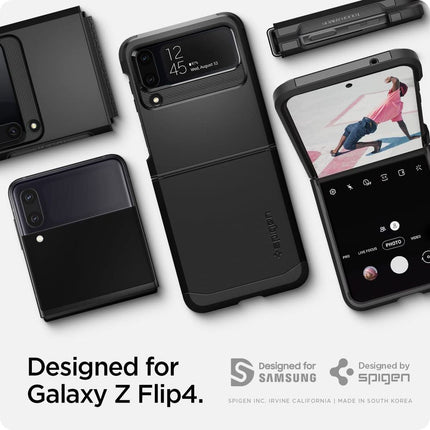 Spigen Tough Armor Case Samsung Galaxy Z Flip 4 (Black) ACS05111 - Casebump