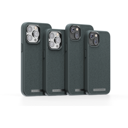 Njord Collections Case iPhone 14 Plus - Fabric Tonal - Dark Grey