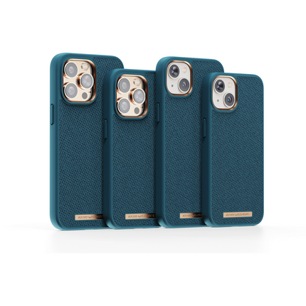 Njord Collections Case iPhone 14 Plus - Fabric Tonal - Deep Sea