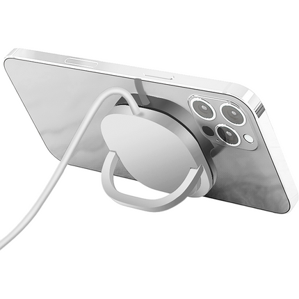 Magnetic Wireless Charger Pad - compatible with magsafe cases - White