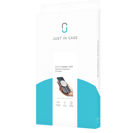 Magnetic Wireless Charger Pad - compatible with magsafe cases - White