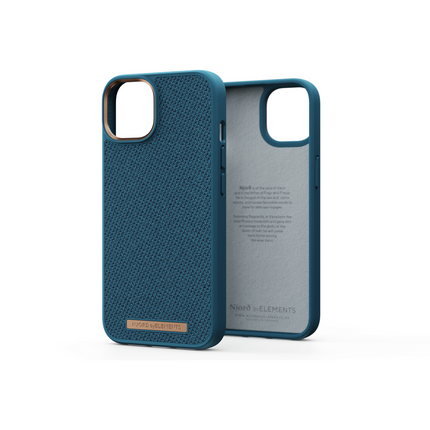 Njord Collections Case iPhone 14 Plus - Fabric Tonal - Deep Sea