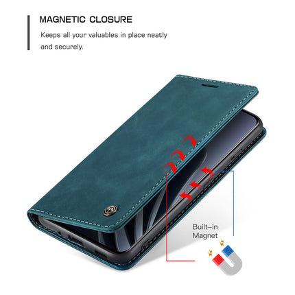 Caseme Case OnePlus 10 Pro - Retro Wallet Case - Blue