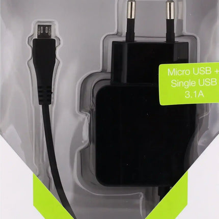 Mobilize Wall Charger Usb + Micro Usb 15W 1M. Black Mobilize