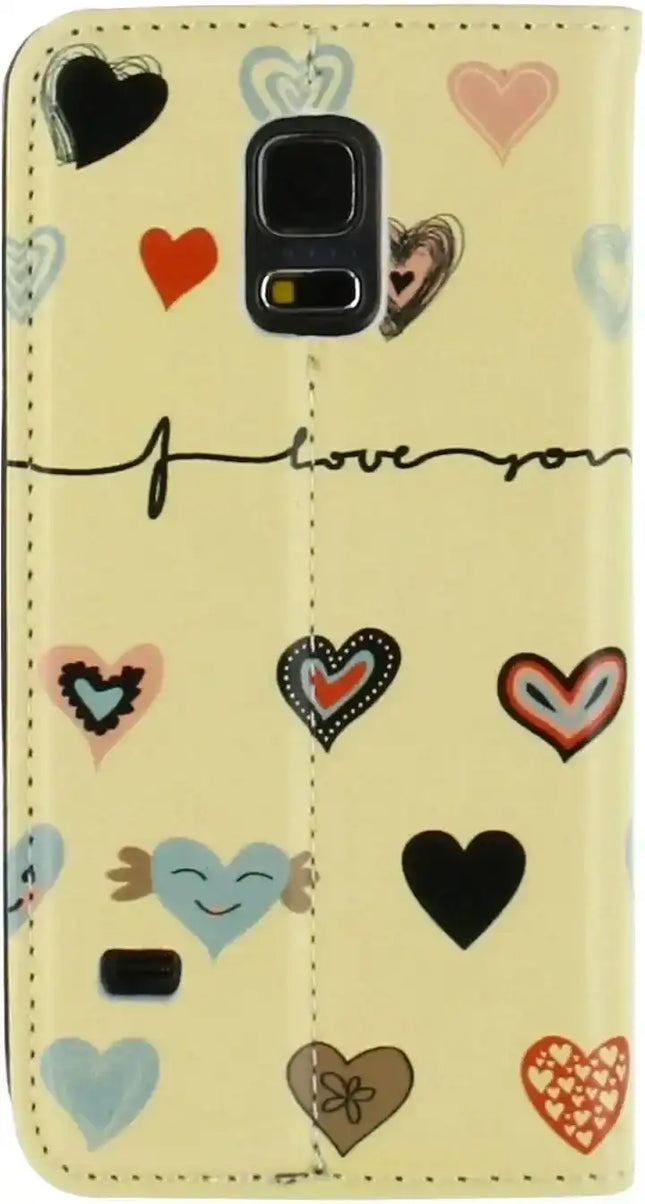 Mobilize Premium Magnet Book Case Samsung Galaxy S5 Mini I Love You Mobilize