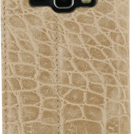 Mobilize Premium Book Case Samsung Galaxy J1 2016 Alligator Peanut Brown Mobilize