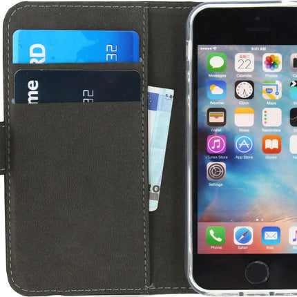 Mobilize Classic Gelly Wallet Book Case Apple Iphone 5/5S/Se Black Mobilize