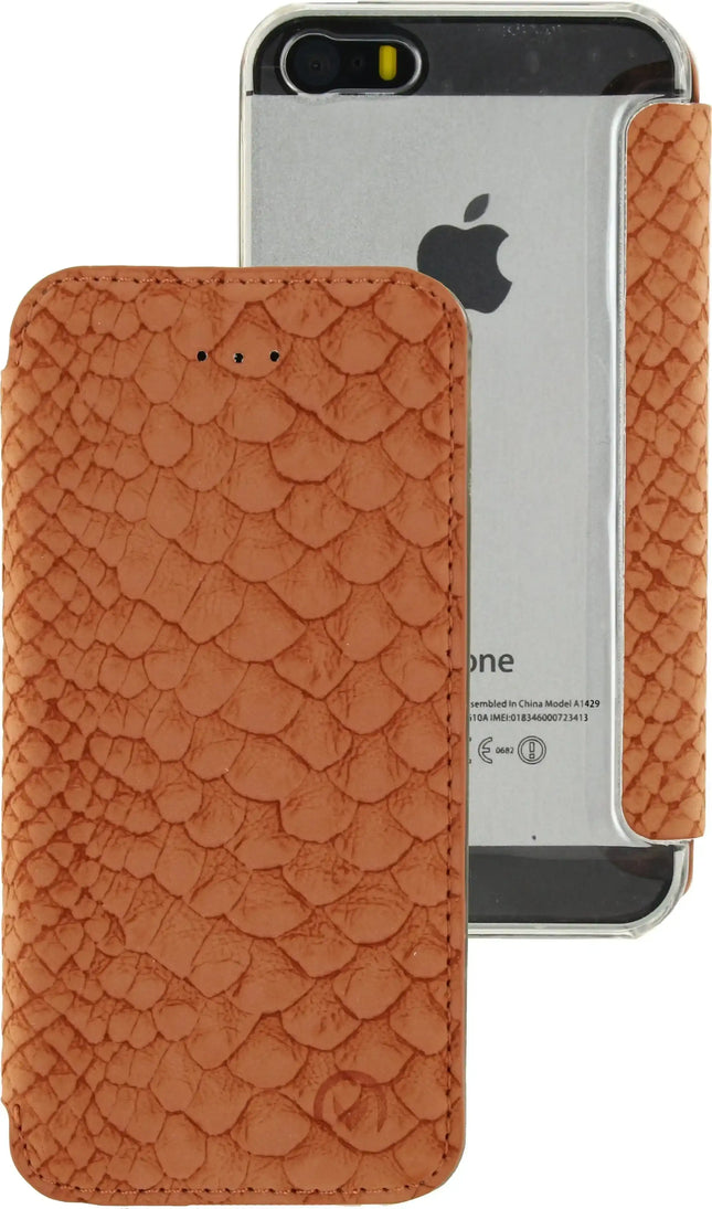 Mobilize Slim Gelly Booklet Apple Iphone 5/5S/Se Soft Snake Apricot Mobilize