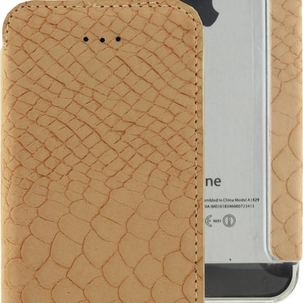 Mobilize Slim Gelly Booklet Apple Iphone 5/5S/Se Soft Snake Creamy Rose Mobilize