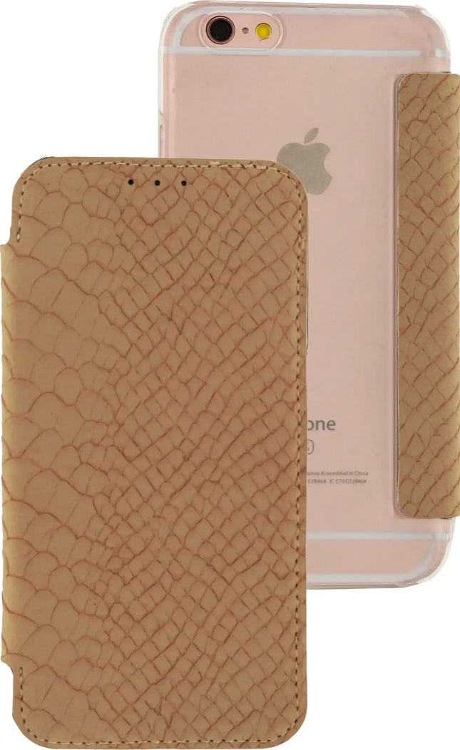 Mobilize Slim Gelly Booklet Apple Iphone 6/6S Soft Snake Creamy Rose Mobilize