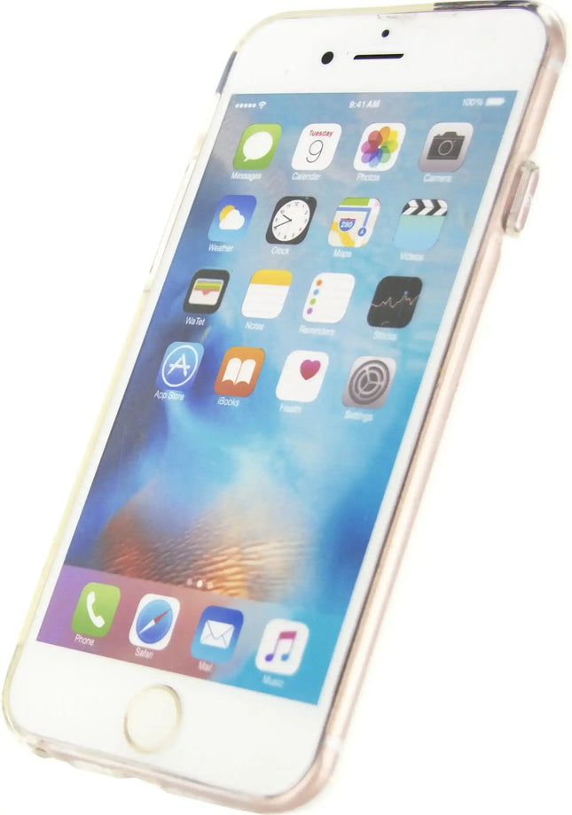 Mobilize Deluxe Gelly Case Apple Iphone 6/6S Clear Rose Gold Button Mobilize