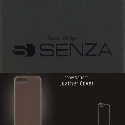 Senza Raw Leather Cover Apple Iphone 7 Plus/8 Plus Chestnut Brown Senza