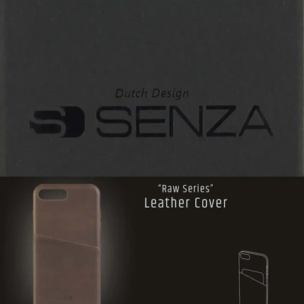 Senza Raw Leather Cover With Card Slot Apple Iphone 7 Plus/8 Plus Chestnut Brown Senza