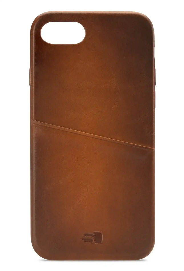 Senza Desire Leather Cover With Card Slot Apple Iphone 7/8/Se (2020/2022) Burned Cognac Senza