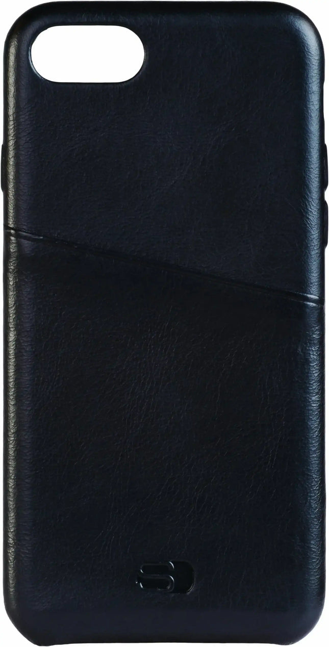 Senza Pure Leather Cover With Card Slot Apple Iphone 7/8/Se (2020/2022) Deep Black Senza