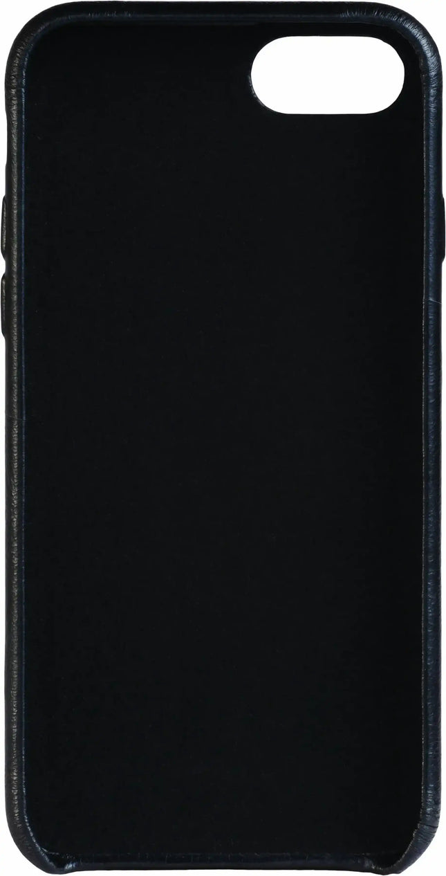 Senza Pure Leather Cover With Card Slot Apple Iphone 7/8/Se (2020/2022) Deep Black Senza