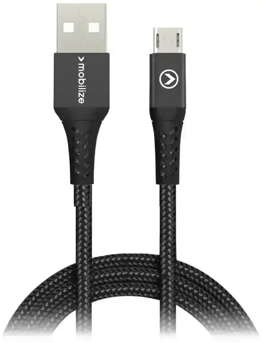 Mobilize Strong Nylon Cable Usb To Micro Usb 2M. 12W Black Mobilize