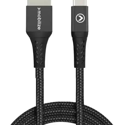 Mobilize Strong Nylon Cable Usb To Usb-C 2M. 15W Black Mobilize
