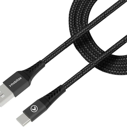 Mobilize Strong Nylon Cable Usb To Usb-C 2M. 15W Black Mobilize