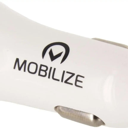 Mobilize Car Charger 2X Usb 24W + Usb To Apple Mfi Lighting Cable 1M. White Mobilize