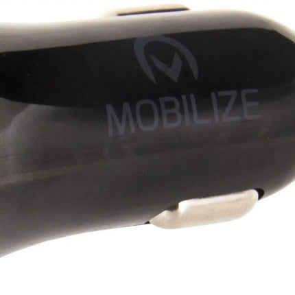 Mobilize Car Charger Dual Usb 2.4A 12W + 1M Usb-C Cable Black Mobilize