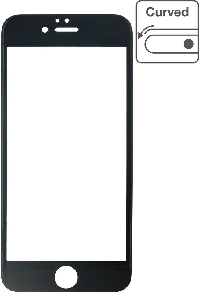 Mobilize Edge-To-Edge Glass Screen Protector Apple Iphone 6/6S Black Full Glue Mobilize