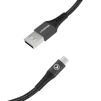Mobilize Strong Nylon Cable Usb To Micro Usb 1M. 12W Black Mobilize