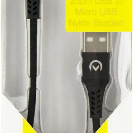 Mobilize Strong Nylon Cable Usb To Micro Usb 1M. 12W Black Mobilize