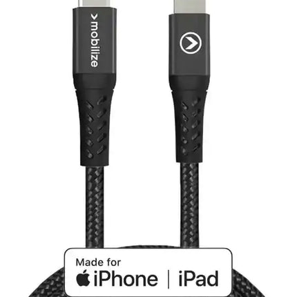 Mobilize Strong Nylon Cable Usb-C To Mfi Lightning 1M. 60W Black Mobilize