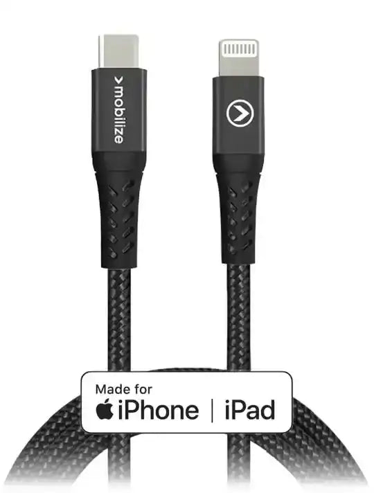 Mobilize Strong Nylon Cable Usb-C To Mfi Lightning 1M. 60W Black Mobilize
