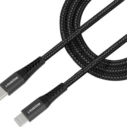 Mobilize Strong Nylon Cable Usb-C To Mfi Lightning 1M. 60W Black Mobilize