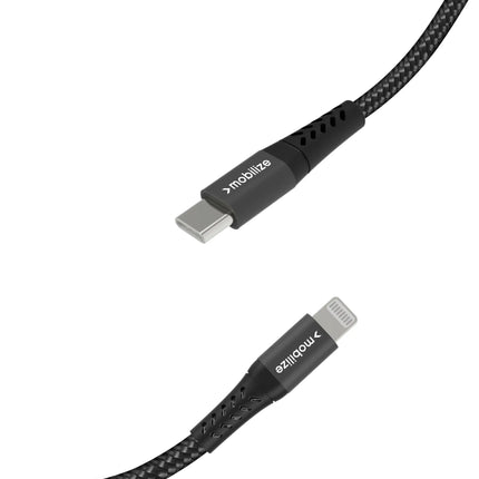 Mobilize Strong Nylon Cable Usb-C To Mfi Lightning 1M. 60W Black Mobilize