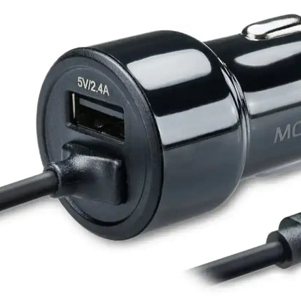 Mobilize Car Charger Usb + Micro Usb 24W 1M. Black Mobilize