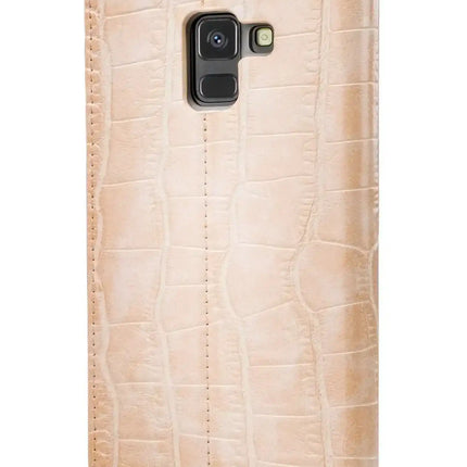 Mobilize Premium Gelly Book Case Samsung Galaxy A8 2018 Alligator Coral Pink Mobilize