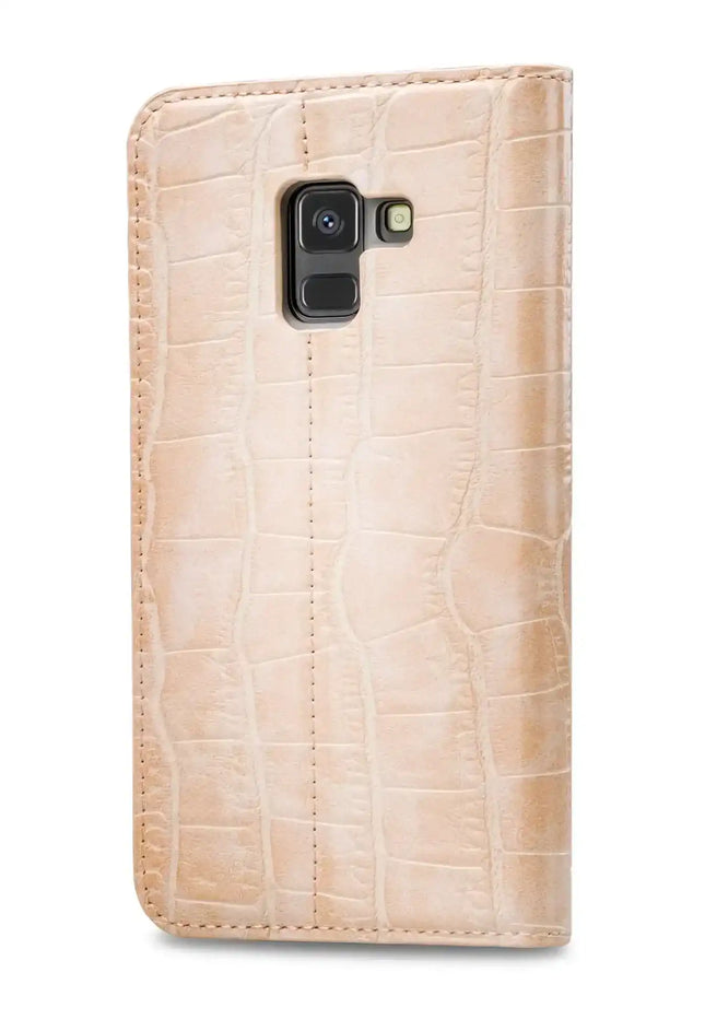 Mobilize Premium Gelly Book Case Samsung Galaxy A8 2018 Alligator Coral Pink Mobilize