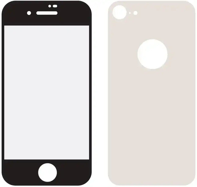 Mobilize Edge-To-Edge Glass Screen Protector Apple Iphone 8 Front And Back Pack Silver Full Glue Mobilize