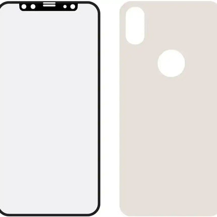 Mobilize Edge-To-Edge Glass Screen Protector Apple Iphone X/Xs Front And Back Pack Silver Full Glue Mobilize