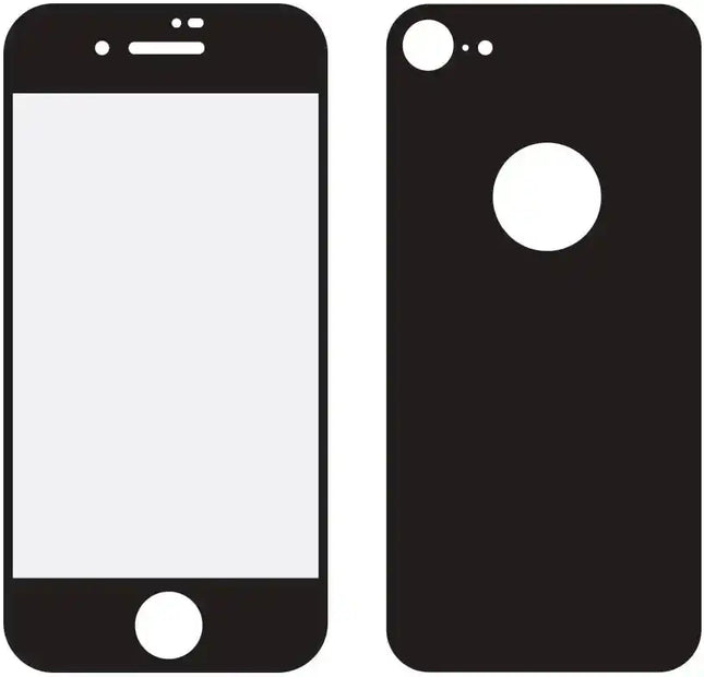 Mobilize Edge-To-Edge Glass Screen Protector Apple Iphone 8 Front And Back Pack Black Full Glue Mobilize