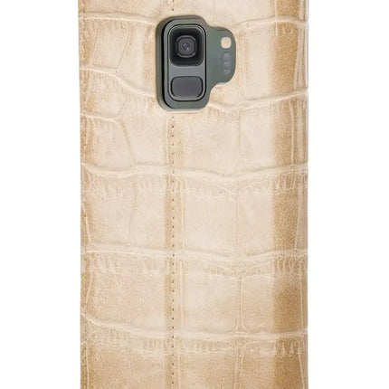 Mobilize Premium Gelly Book Case Samsung Galaxy S9 Alligator Peanut Brown Mobilize
